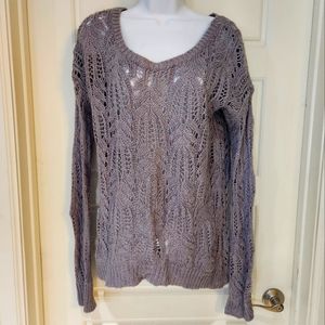 Decree Loose Knit With Sliver Shimmering Sweater